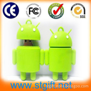 Customized Mini Cartoon Android PVC USB 1GB 2GB 4GB USB Flash Drive Disk